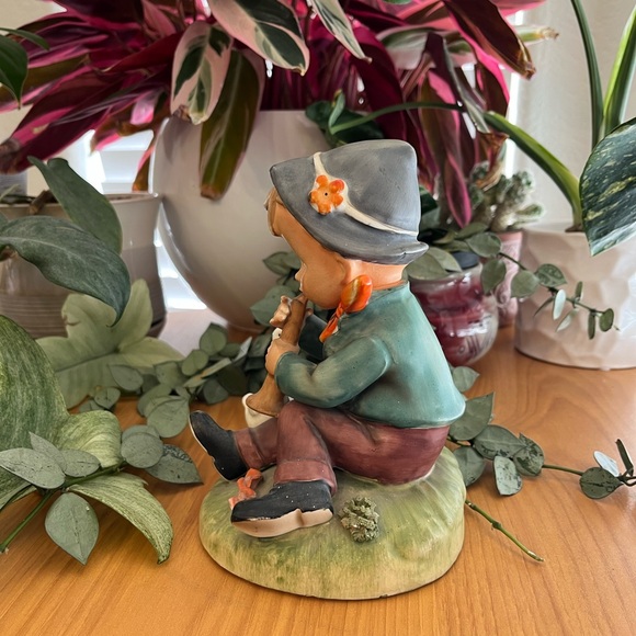 Erich Stauffer "Barnyard Lyrics" Figurine Boy With Horn Limited Edition 1950’s - Picture 3 of 13